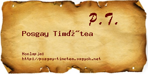 Posgay Timótea névjegykártya